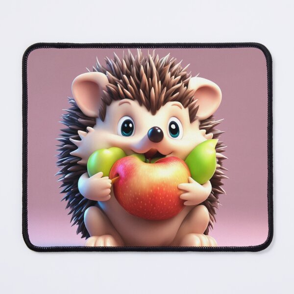 Item preview, Cute Hedgehog Eating Apple Cartoon Vector Icon Illustration designed and sold by hjian8219.