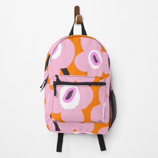 Item preview, Iconic Retro Scandinavian Flowers in Baby Pink and Amber Orange designed and sold by Deutschic.
