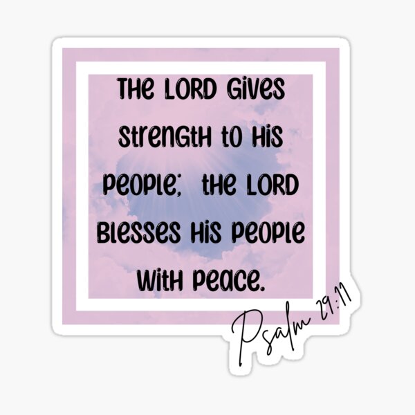 Item preview, Psalm 29:11 Bible Verse - Pink designed and sold by DesignsByMom.