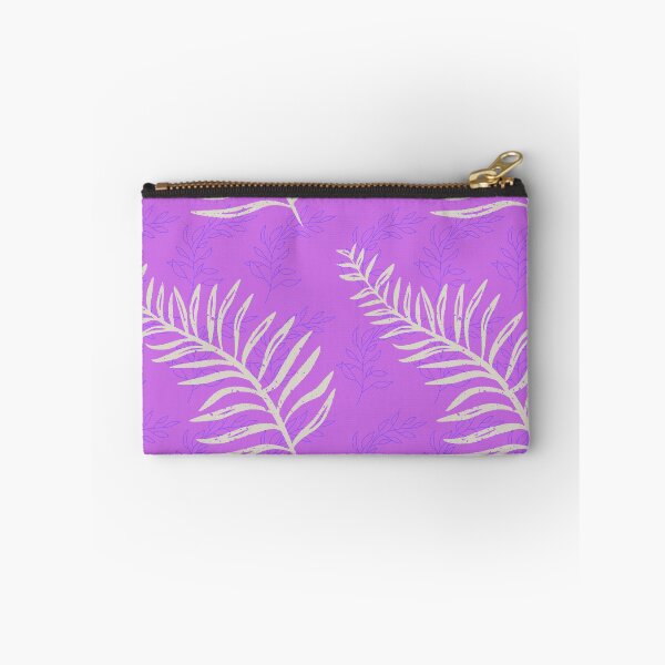 Aperçu de l'œuvre Motif de feuille de fougère blanche et violette créée et vendue par Johnmichaelart.