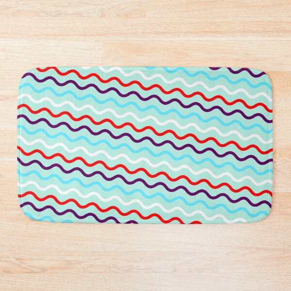 Item preview, Vivid Prismatic Polychrome Rainbow Jagged Waves Wavy Lines designed and sold by EvergreenMotifs.