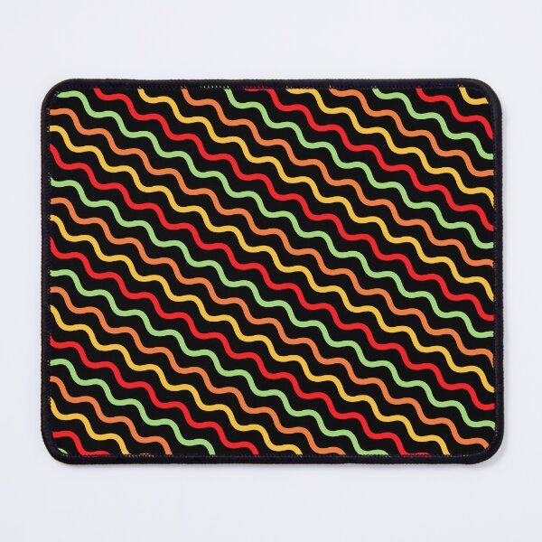 Item preview, Vivid Prismatic Polychrome Rainbow Jagged Waves Wavy Lines designed and sold by EvergreenMotifs.
