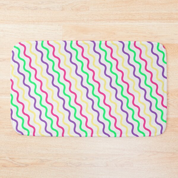 Item preview, Vivid Prismatic Polychrome Rainbow Jagged Waves Wavy Lines designed and sold by EvergreenMotifs.