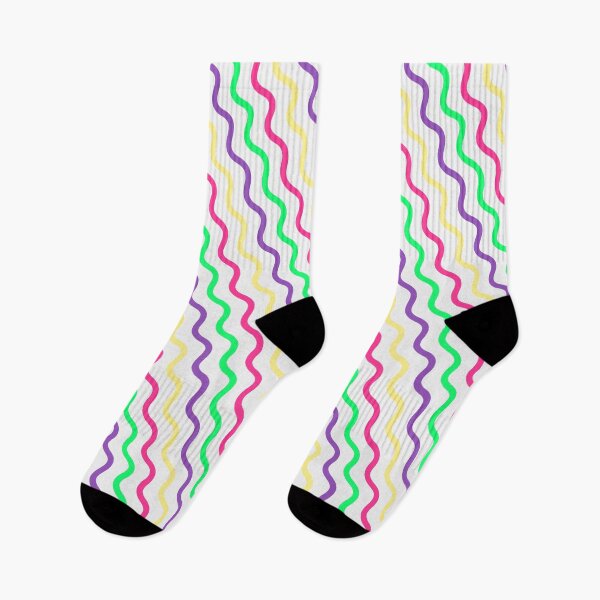 Item preview, Vivid Prismatic Polychrome Rainbow Jagged Waves Wavy Lines designed and sold by EvergreenMotifs.