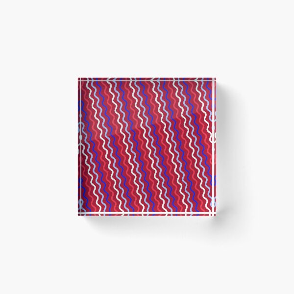 Item preview, Vivid Prismatic Polychrome Rainbow Jagged Waves Wavy Lines designed and sold by EvergreenMotifs.
