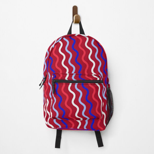 Item preview, Vivid Prismatic Polychrome Rainbow Jagged Waves Wavy Lines designed and sold by EvergreenMotifs.