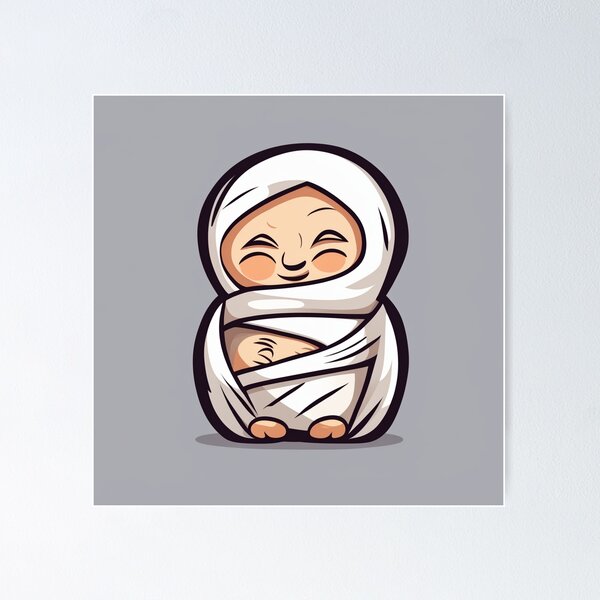 Item preview, Cute Mummy Sleepy Cartoon Vector Icon Illustration designed and sold by hjian8219.