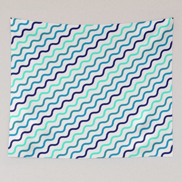 Item preview, Vivid Prismatic Polychrome Rainbow Jagged Waves Wavy Lines designed and sold by EvergreenMotifs.