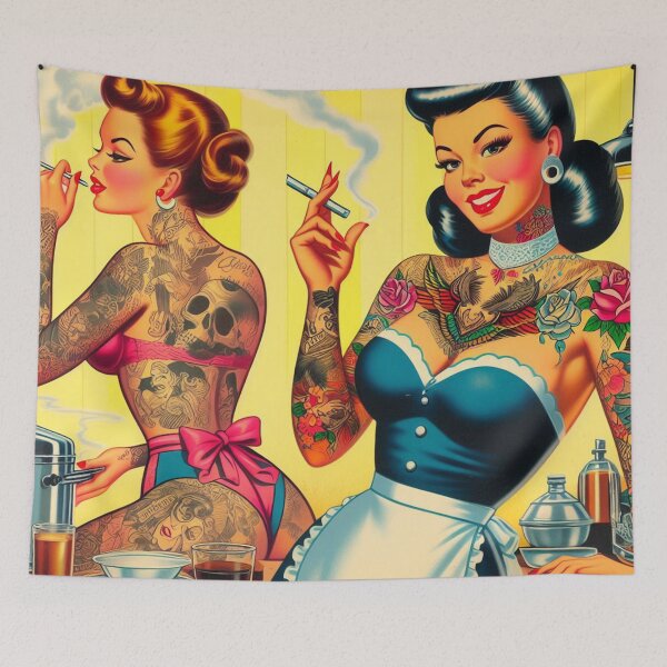 Item preview, Retro Smoking Girls designed and sold by PulpVintage.