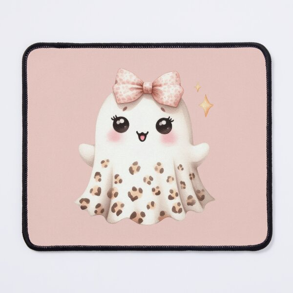 Item preview, Kawaii ghost girl leopard prints designed and sold by FatBirdie.