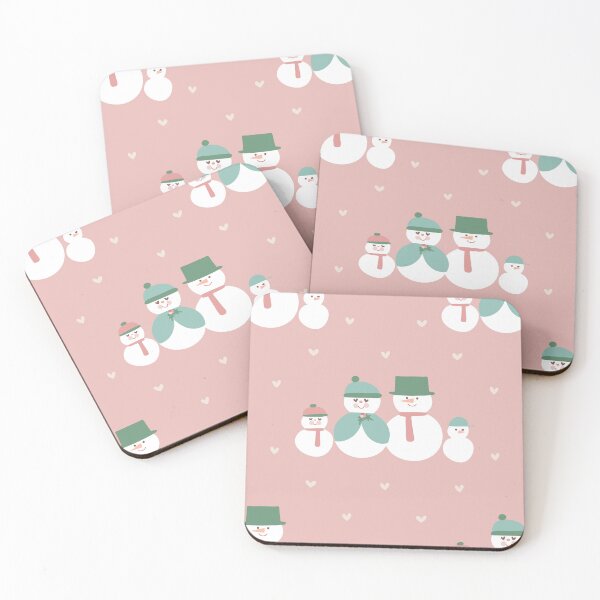 Item preview, Pink Snowman Family designed and sold by BeanandBear.