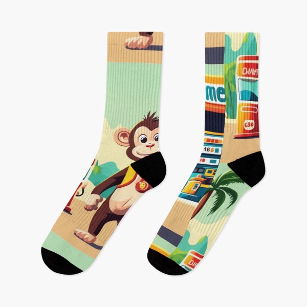 Item preview,  Cute Monkey Gas Station Cartoon Vector Icon Illustration designed and sold by hjian8219.