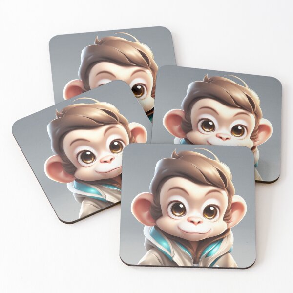Item preview,  Cute Monkey Gas Station Cartoon Vector Icon Illustration designed and sold by hjian8219.