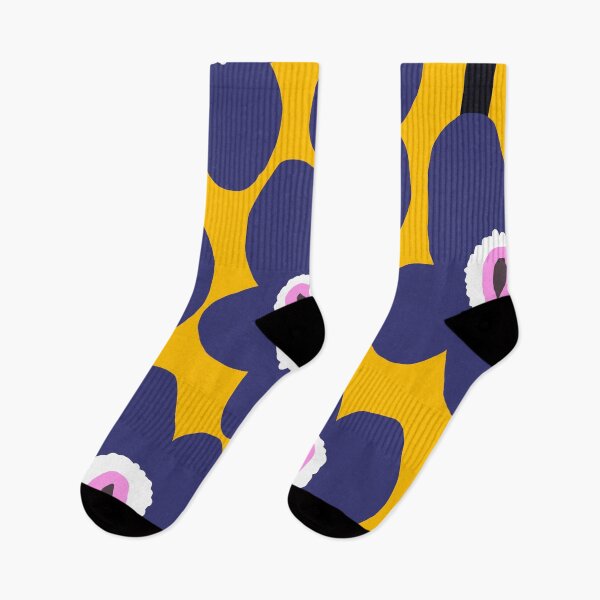 Item preview, Iconic Retro Swedish Flowers in Blue and Yellow designed and sold by Deutschic.
