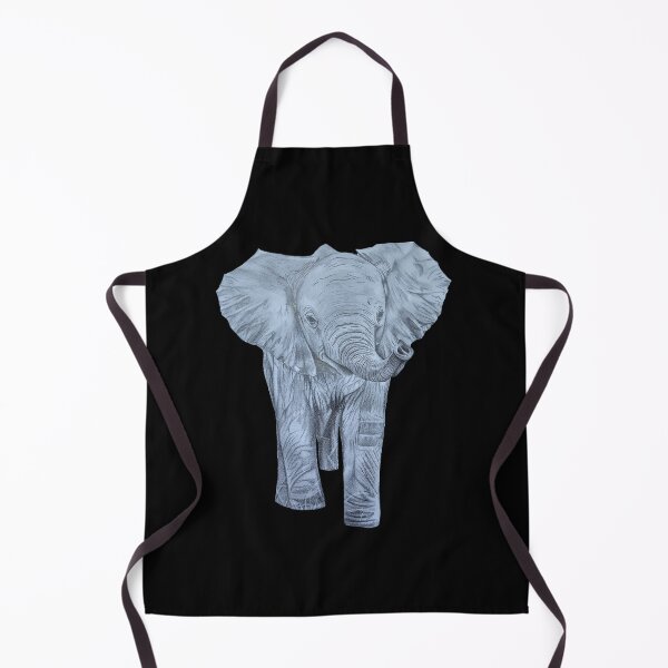 Item preview, Elephant calf cute graphite pencil drawing designed and sold by CreativelySophG.