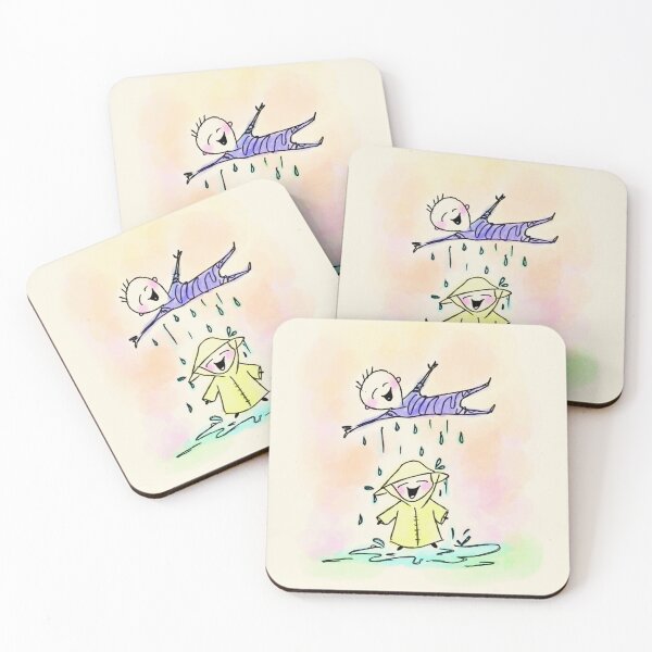 Item preview, Drops of Laughter , whimsical illustration  designed and sold by Juujuubear.
