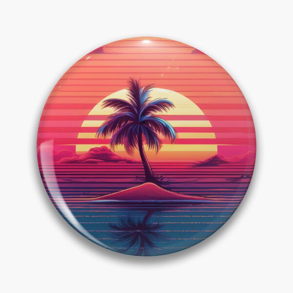 Item preview, Vintage retro sunset and palm vaporwave nostalgia designed and sold by analogsandpixel.