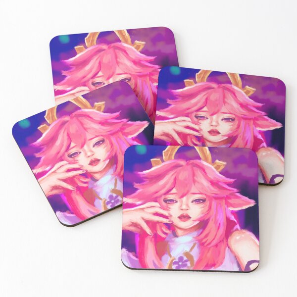 Item preview, Yae Miko Sakura Fox Spirit Geshin Impact fan art designed and sold by craftsanime.