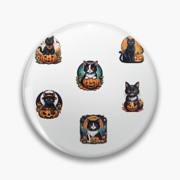 Item preview, Halloween Cats with Pumpkins designed and sold by silviaol.