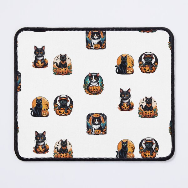 Item preview, Halloween Cats with Pumpkins designed and sold by silviaol.