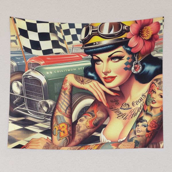Item preview, Chica del hot rod designed and sold by PulpVintage.