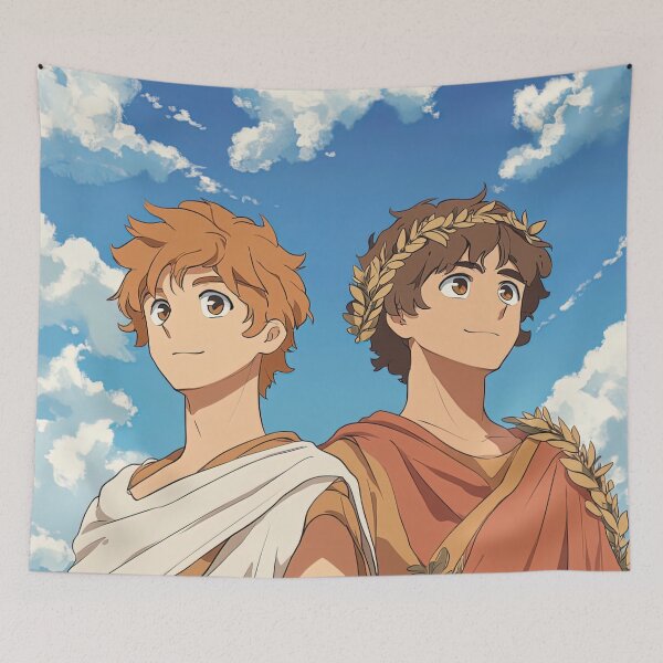 Item preview, Castor and Pollux, Greek mythology | Anime style designed and sold by ComicsFactory.