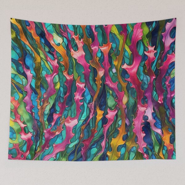 Item preview, Patrón abstracto de algas marinas de colores designed and sold by calibrit.