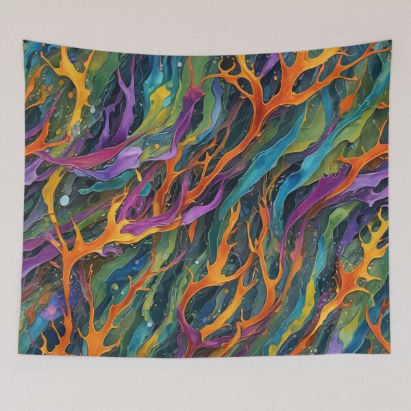 Item preview, Abstract Colorful Sea Kelp Pattern designed and sold by calibrit.