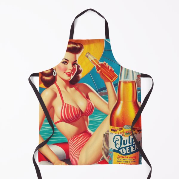 Artikelvorschau, Sommerbier-Pin-up entworfen und verkauft von PulpVintage.