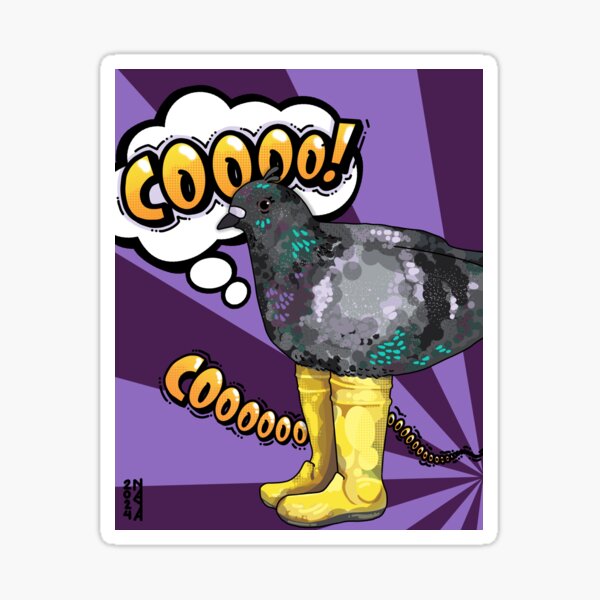 Aperçu de l'œuvre Pigeon en bottes de pluie comiques créée et vendue par evenspookier.