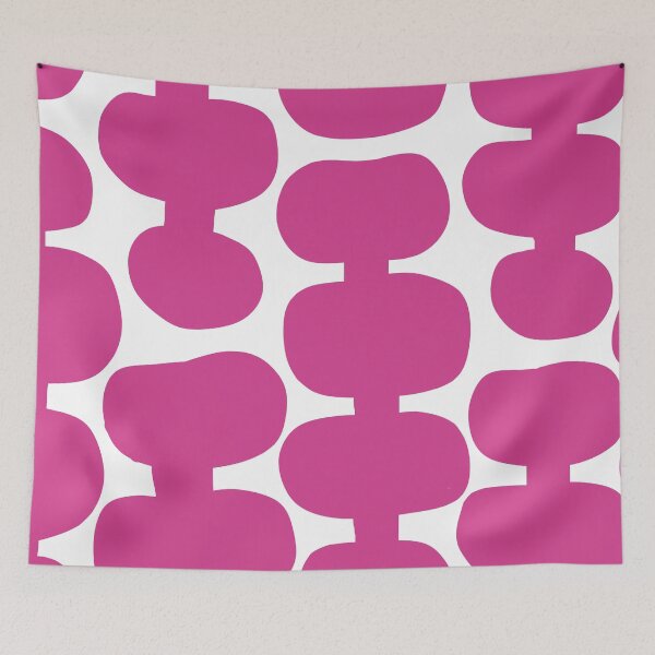 Item preview, Iconic Mid Century Modern Pattern in White and Mulberry designed and sold by Deutschic.