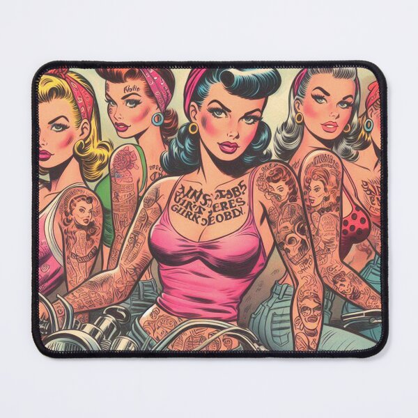 Item preview, Retro Biker Pin-ups designed and sold by PulpVintage.