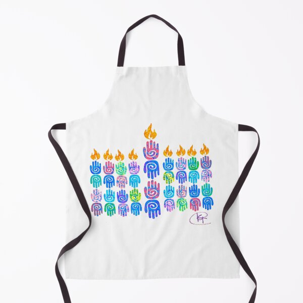 Item preview, Swirl Hamsa Menorah Art designed and sold by Kalli Taub Art.