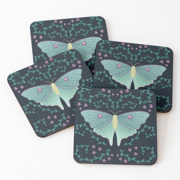 Item preview, Lunar Moth Florals designed and sold by WhenYouWishCo.