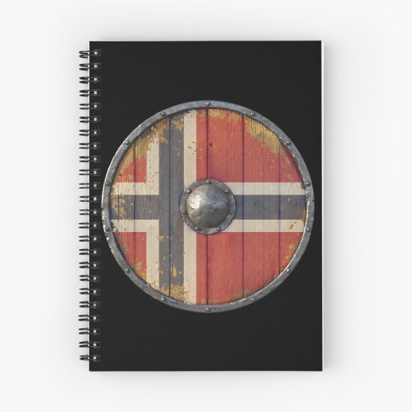 Item preview, Norwegian Viking Shield With Battle Worn Norway Flag designed and sold by HolidayT-Shirts.