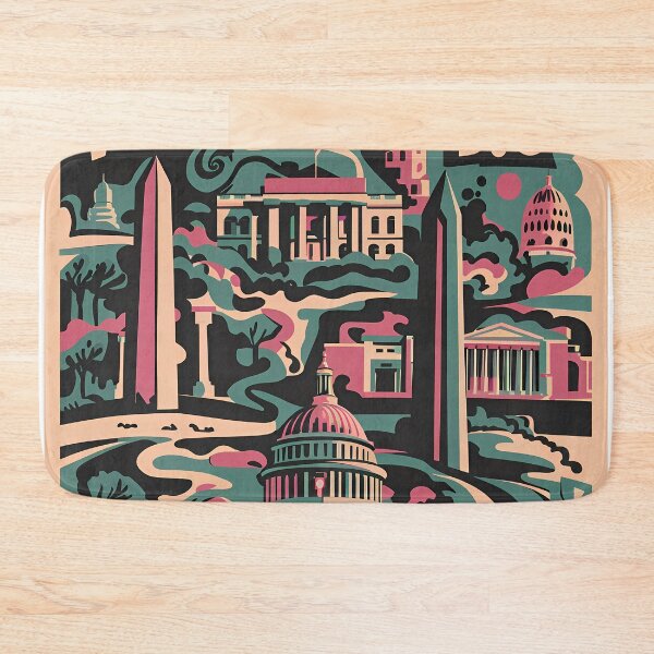 Item preview, A Digital Pop Art Travel of Washington D.C. designed and sold by PaintedPixels01.