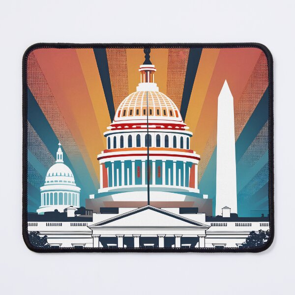 Item preview, A Digital Pop Art Travel of Washington D.C. designed and sold by PaintedPixels01.