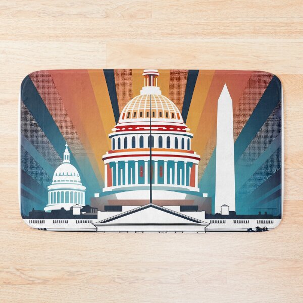Item preview, A Digital Pop Art Travel of Washington D.C. designed and sold by PaintedPixels01.