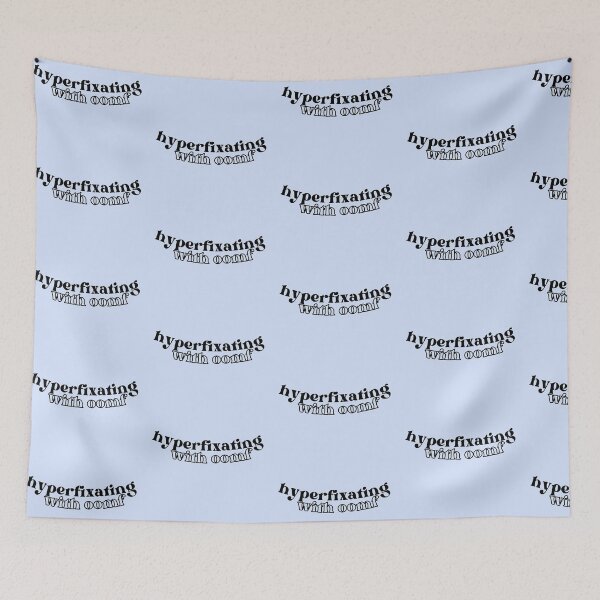 Item preview, hyperfixating with oomf quote curved designed and sold by cherrytheory.
