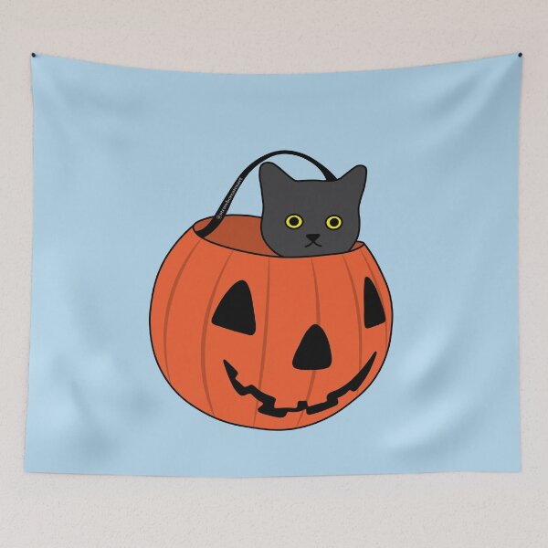 Item preview, Cat in a Pumpkin Artwork designed and sold by StrawbCreates.