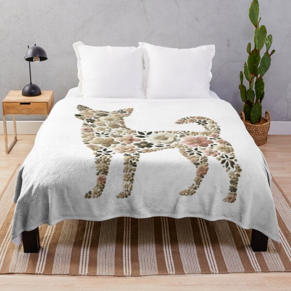 Item preview, Floral Chihuahua: Delicate Nature-Inspired Pet Silhouette designed and sold by yuxin2009.