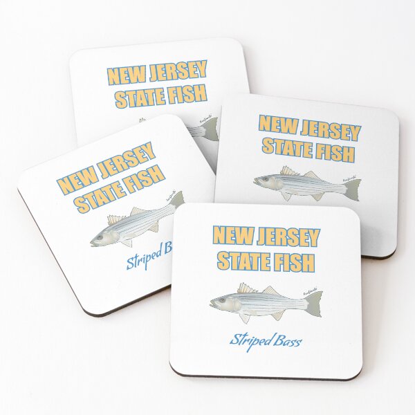Item preview, New Jersey State Saltwater Game Fish - Striped Bass T-Shirt designed and sold by KaplanCrypto.