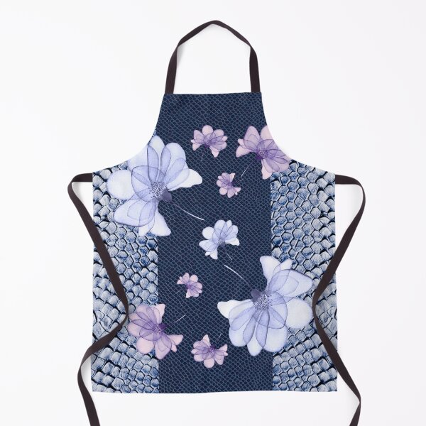 Item preview, Blue Snakeskins with Transparent Flowers designed and sold by WhiteSoftPetals.