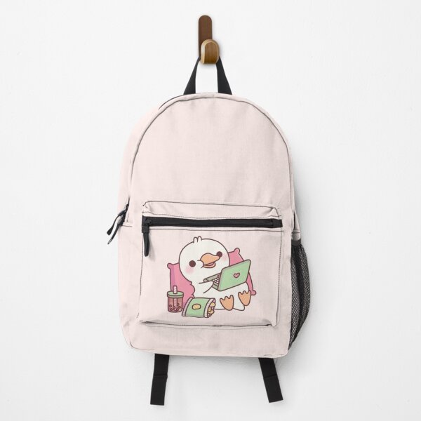 Item preview, Cute Duck Chilling With Laptop And Snacks designed and sold by rustydoodle.