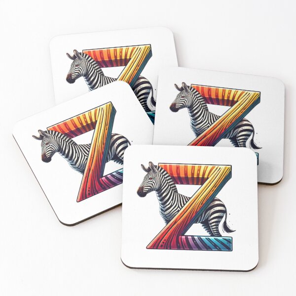 Item preview, Zesty Zebra Art with Colorful 'Z' designed and sold by takeng07.