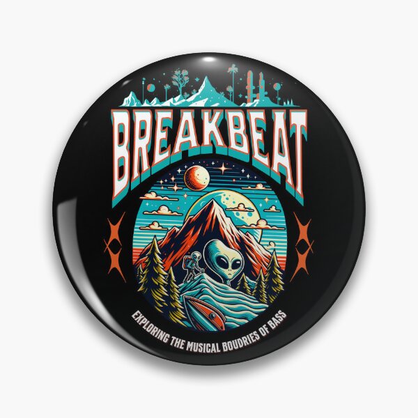 Item preview, BREAKBEAT  - Alien Boundaries Of Bass (White)  designed and sold by Discothreadz.