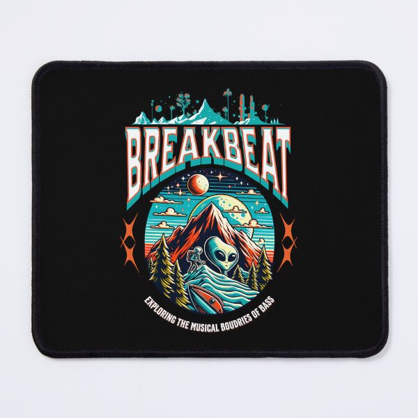 Item preview, BREAKBEAT  - Alien Boundaries Of Bass (White)  designed and sold by Discothreadz.