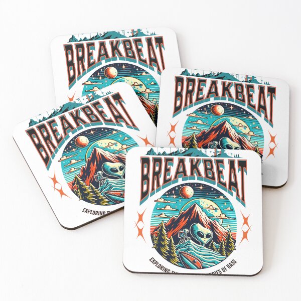 Item preview, BREAKBEAT  - Alien Boundaries Of Bass (Black)  designed and sold by Discothreadz.