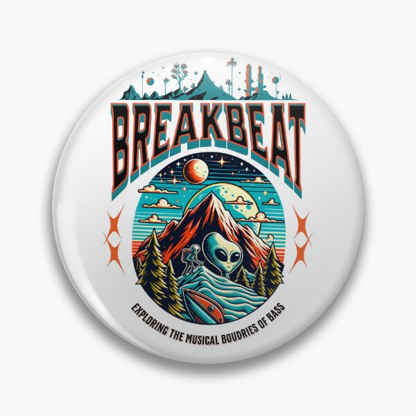 Item preview, BREAKBEAT  - Alien Boundaries Of Bass (Black)  designed and sold by Discothreadz.