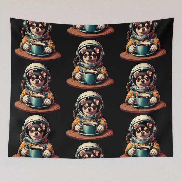 Item preview, Astronaut Chihuahua Dog funny vintage t-shirts designed and sold by PAVOXAR.